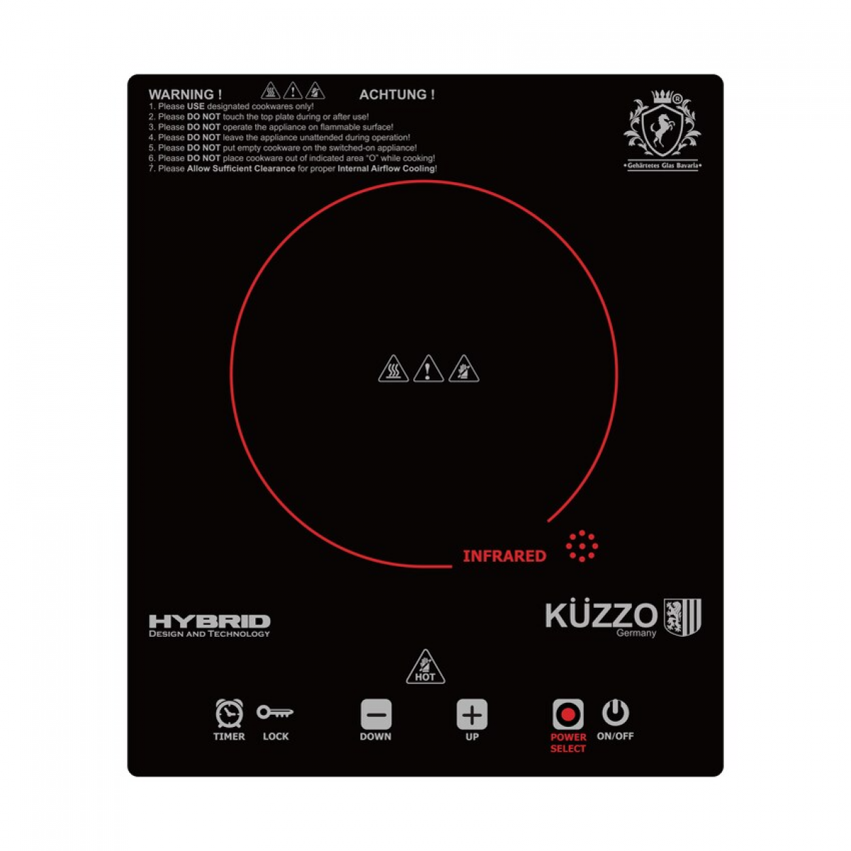 Kuzzo 德信 IF-222 28厘米單頭電陶爐 2200W